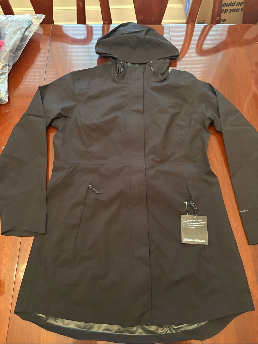 NWT - Eddie Bauer Women Cloud Cap Stretch Rain Parka - Picture 3 of 4
